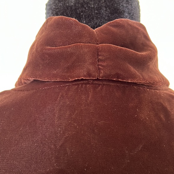 🍁   LUXURIOUS Chocolate Brown VELVET JACKET by FOSSIL - Picture 5 of 14